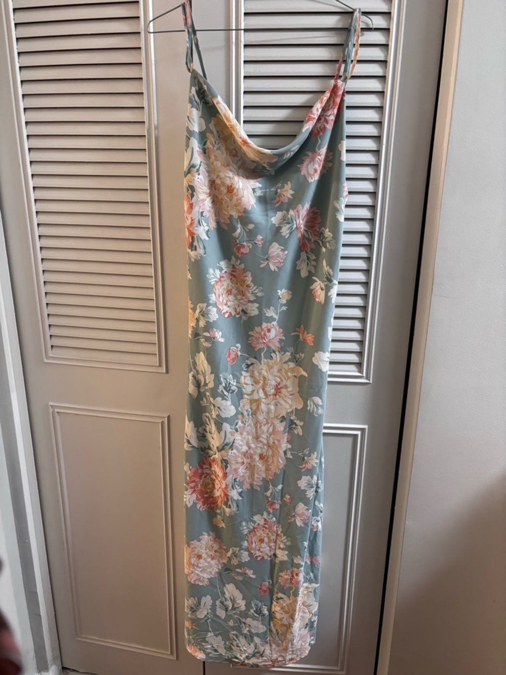Abercrombie & Fitch floral satin cowl neck maxi slip dress - Picture 3 of 9